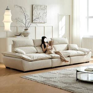 Sofás Modernos de Diseño para el Hogar, Estilo Crema, Respaldo Móvil, Juego de Sofás Populares de Asiento <span class=keywords><strong>Ancho</strong></span>, Sofá de Tres Plazas, Sofás Nube - Product Image 2