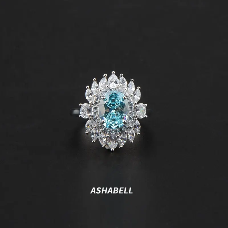 Joyería fina personalizada 5a Zirconia cúbica Cz ajustable S925 anillo de plata esterlina 925 anillos de boda de compromiso joyería para mujer