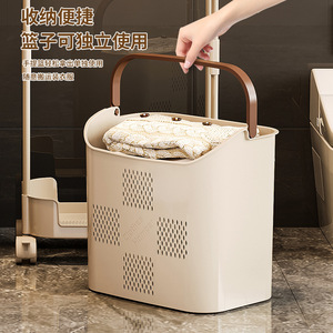 Multi Layer <b>Laundry</b> Basket With Wheels 3 Tier <b>Storage</b> Cart For Bathroom Bedroom Kitchen <b>Organization</b> - Product Image 4