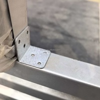 Support d'angle en L robuste et durable, galvanisé à chaud, pour structure de serre