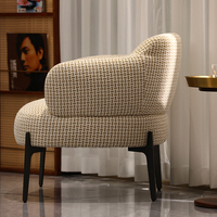 Fauteuil d'appoint moderne en tissu, chaise rembourrée pour salon, hôtel, appartement
