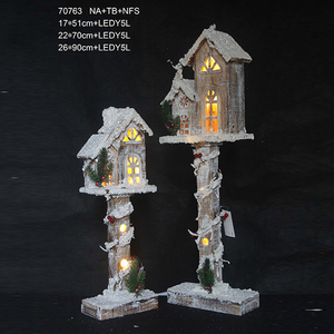 Poste de lámpara popular clásico, farola de madera con luces Led <span class=keywords><strong>para</strong></span> decoración del hogar del festival - Product Image 6