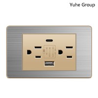 YUHE - Interruptor de Luz Nocturna para Interiores, Estándar Estadounidense, 220V 250V, 2 Canales, 2 Vías, Material de PC Duradero, 10 Años de Garantía, Aplicación EWeLink, NFC, Mejor Precio