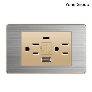 Interruptor de Luz Nocturna para Interiores de 1/2/3/4 Vías, 220V 250V, Estándar Estadounidense, de Metal y PC, 10 Años de Garantía, Mejor Precio de Fábrica YUHE - Product Image 4