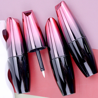 Tube de mascara de luxe en ABS argenté, petit format, avec brosse, emballage plastique personnalisé, flacon vide pour mascara, conteneur avec bouchon à vis pour cosmétiques