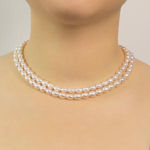 Tempusort <span class=keywords><strong>Pearl</strong></span> 100% pulgadas agua dulce natural diferentes tamaños para mujeres collar de joyería de boda - Product Image 6