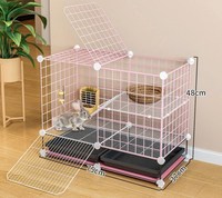 Cage multifonctionnelle en métal pour animaux de compagnie, intérieur et extérieur, pour le jardin, caisse pour petits animaux, pour oiseaux, lapins, cochons d'Inde.