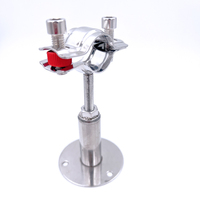 Collier de serrage réglable en acier inoxydable avec support rétractable de base