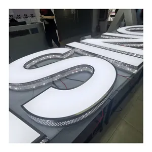 Lettres lumineuses led 3d personnalisées, gros, enseignes géantes, publicité extérieur