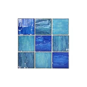 Nuovo blu <span class=keywords><strong>Mix</strong></span> piscina parete piastrelle di Design mosaico in ceramica naturale per il bagno Hotel decorazioni murali - Product Image 6