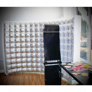 기업 이벤트에 대 한 LED와 사용자 정의 10ft 실버 풍선 사진 부스 벽 배경 프레임 - Product Image 5
