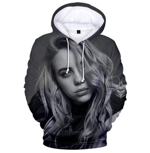 Fashion Design Billie <span class=keywords><strong>Eilish</strong></span> 3D felpe con cappuccio uomo donna felpe con cappuccio autunno inverno abbigliamento giacche Billie <span class=keywords><strong>Eilish</strong></span> felpa con cappuccio - Product Image 1
