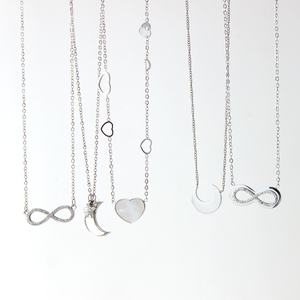 Collar con Colgante de Estrella y Luna de Acero Inoxidable, Joyería Personalizada para Regalo de Aniversario - Product Image 2