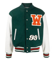 Blouson universitaire personnalisé de haute qualité avec logo brodé Jaket Blouson de baseball en satin Ployster pour hommes