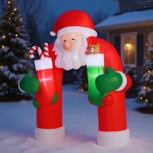 Décoration de Noël gonflable géante du Père Noël pour extérieur, en PVC, pour la saison des fêtes - Product Image 2