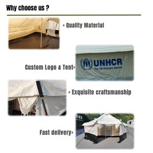 Union <strong>Refugee</strong> OEM Factory Supply Canvas 12 Person Disaster Family Emergency <strong>Tent</strong> for Outdoor Shelter Relief Palatka - Product Image 6