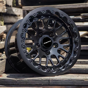 1 2 pièces en alliage forgé chromé personnalisé voiture de course Concave roue anti-détachement Beadlock 5x114.3 5x130 4*100 15 <span class=keywords><strong>16</strong></span> 17 18 <span class=keywords><strong>pouces</strong></span> jante - Product Image 4