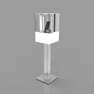 APEX Transparent Cube Acrylic Floor Display Acrylic Plinth Display Stand