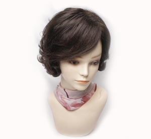 Peluca Bob de Cabello Humano Ondulado Chic WIGTS, Anudada a Mano, 6 Pulgadas, Negro Natural, Marrón, Extensión de Cabello Corto, Suave al Tacto, Transpirable - Product Image 5