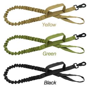 Collar de perro táctico personalizado de Hanyang y juego de correas elásticas con mango, collar ajustable con hebilla de metal resistente - Product Image 2