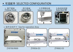 ZY9056 Zoyer LONG ARM SINGLE/DOUBLE NEEDLE COMPOUND-FEED INDUSTRIAL LOCKSTITCH <b>SEWING</b> MACHINE - Product Image 3