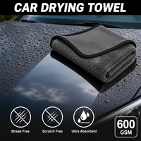 Serviette en microfibre SGS 600 g/m² à boucles torsadées simple face pour le detailing automobile, serviette de voiture à boucles torsadées monocouche, lot de 3 serviettes