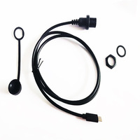 Kabel Ekstensi Tipe-C Male-to-male Tahan Air Berbahan Tembaga Kelas Mobil Baru, Panjang 1 Meter, untuk Data dan Pengisian Daya