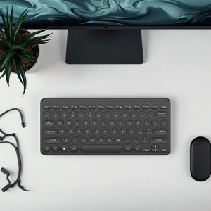 Jedel <span class=keywords><strong>K1000</strong></span> + <span class=keywords><strong>Mini</strong></span> clavier filaire ultra-mince à 78 touches Clavier de bureau noir de haute qualité au prix USB pour les jeux - Product Image 6