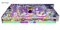 Équipement de terrain de jeux intérieur commercial, structure de jeu souple avec grand toboggan, piscine à balles, labyrinthe, zone de jeux pour centre commercial
