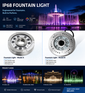 316LSS 40W IP68ตกแต่งสวน DMX RGB นำแสงใต้น้ำเต้นรำเพลงน้ำสแตนเลส - Product Image 1