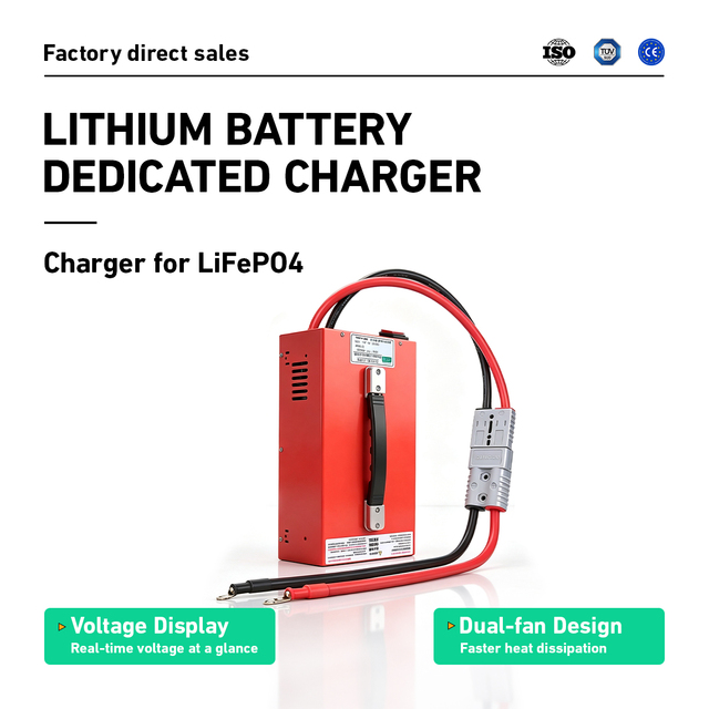 8S LiFePO4 High Power 15A Battery Charger, Suitable for Ternary Lithium & LiFePO4 Batteries