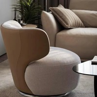 Fauteuil pivotant en tissu moderne pour salon, luxe léger, détente, minimaliste, fauteuil de réception et de négociation pour balcon