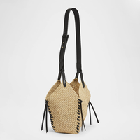 Sac à provisions fourre-tout crocheté en raphia personnalisé de créateur sac à main en paille sac à main tissé épaule plage