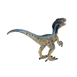 Figuras de acción de dinosaurio, juguetes realistas de dinosaurio, <span class=keywords><strong>Velociraptor</strong></span>, juguetes educativos de plástico azul - Product Image 5