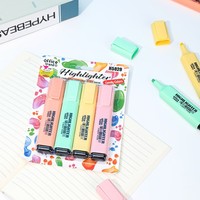 Ensemble de surligneurs à pointe oblique Pastel Macaron haute capacité utilisation de bureau étudiant pour stylo de grand livre à main marqueur dessin scolaire Doodles