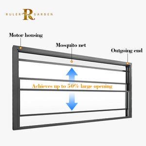 Hệ thống cửa sổ kính dọc có thể thu vào hiện đại với kiểu mở tự động và lưới chống muỗi bằng sợi thủy tinh - Product Image 2