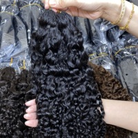 Cheveux Remy de l'usine RXhair # Extensions de cheveux bouclés vietnamiens 1b, tissage double machine, toutes couleurs disponibles