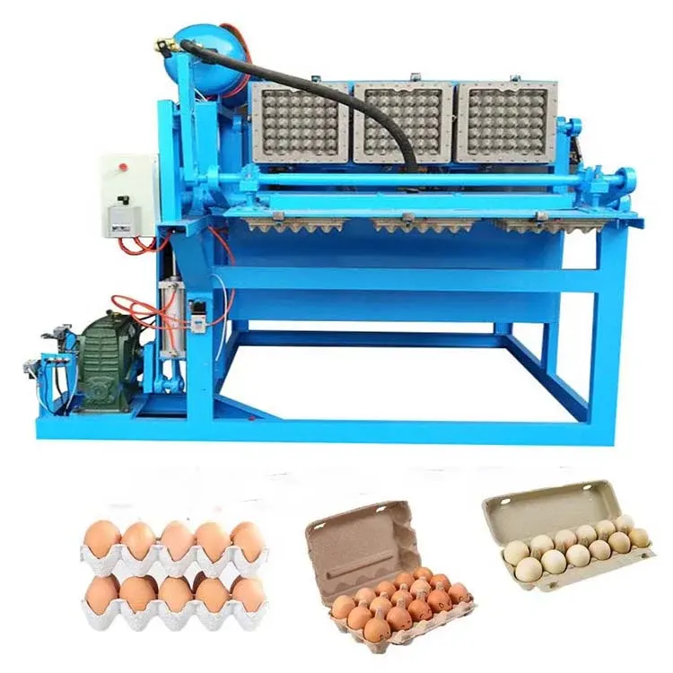 Khay trứng máy làm 2023 de la planta de negocio de pequena capacidad 1000 pcs/h bột giấy khay trứng máy