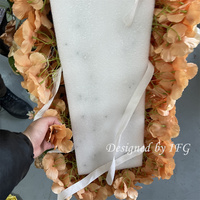Chemin de table artificiel IFG de 2,1 m de long, motif floral marron, idéal pour les arrangements de table de mariage