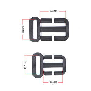 หัวเข็มขัดพลาสติกแบบสามตำแหน่ง D026 ขนาด 26 มม. 20 มม. สำหรับปรับสายรัดกระเป๋าเป้และอุปกรณ์เสริม - Product Image 3