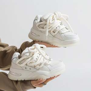 Women's Sporty Casual Walking <b>Shoes</b> Lace-Up Closure Breathable Lightweight Platform Autumn - Product Image 4