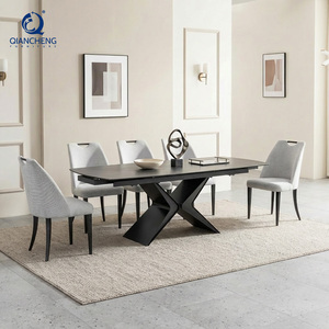 <span class=keywords><strong>Tavolo</strong></span> da Pranzo <span class=keywords><strong>Allungabile</strong></span> QIANCHENG, Moderno e Pieghevole, Direttamente dalla Cina, con Piano in Pietra Sinterizzata, Set <span class=keywords><strong>Tavolo</strong></span> da Pranzo <span class=keywords><strong>Nero</strong></span> - Product Image 2