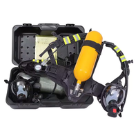 Masque respiratoire autonome anti-buée HOWDY monté sur sac à dos, avec bouteille en acier et fibre de carbone de 6L ou 9L, pour la lutte contre les incendies