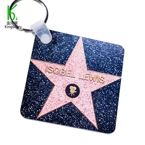 Hollywood walk of fame souvenir portachiavi in acrilico portachiavi a forma di stella