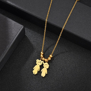 Nuevo Producto: Collar con Colgante de Acero Inoxidable para Niño o Niña, Colgante Personalizado con Posibilidad de Grabar <span class=keywords><strong>Palabras</strong></span> - Accesorios Lindos - Product Image 3