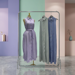 Robe décontractée et élégante pour femme, nouvelle collection 2026, coupe ample, respirante, idéale pour l'été et le printemps, vente <span class=keywords><strong>en</strong></span> gros à bas prix - Product Image 2