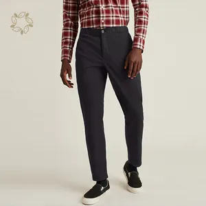 Eco friendly men's fashion trousers organic cotton pant trousers men sustainable woven trousers