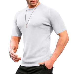 T-shirts à manches longues personnalisés pour hommes T-shirts en lin de haute qualité à col <span class=keywords><strong>Mao</strong></span> durables, coupe régulière pour hommes/ - Product Image 2