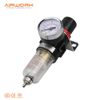 Regulator Kompresor Tekanan Udara Pneumatik Airtac Tipe BR2000 Ar2000 Berbahan Aluminium Alloy Bersertifikasi CE