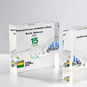 Trofeo de Cristal Grabado Personalizado en Forma Cuadrada, Trofeo de Cristal K9 Resistente a Caídas para Competiciones - Product Image 2